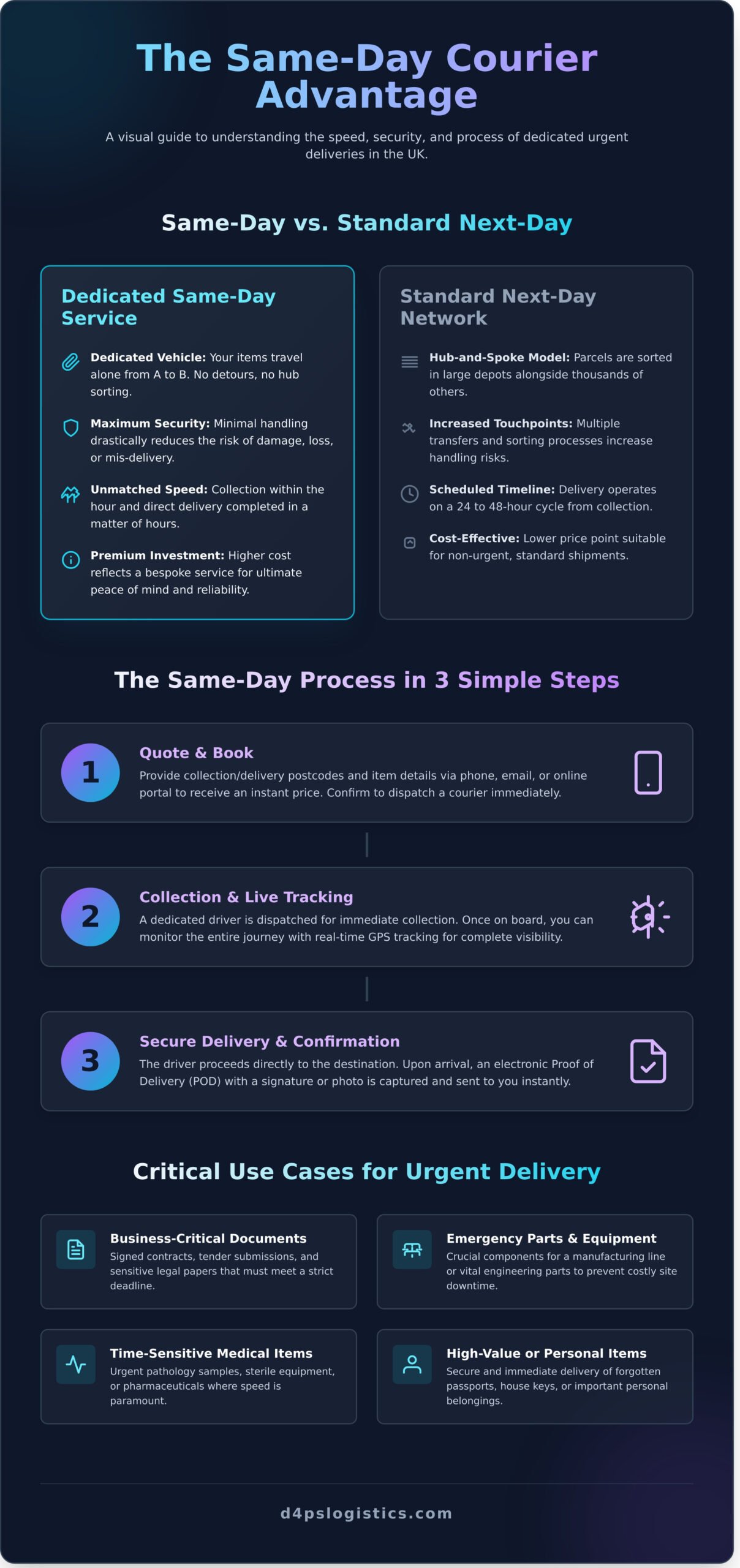 Same Day Courier Service: The Complete UK Guide for Urgent Deliveries - Infographic